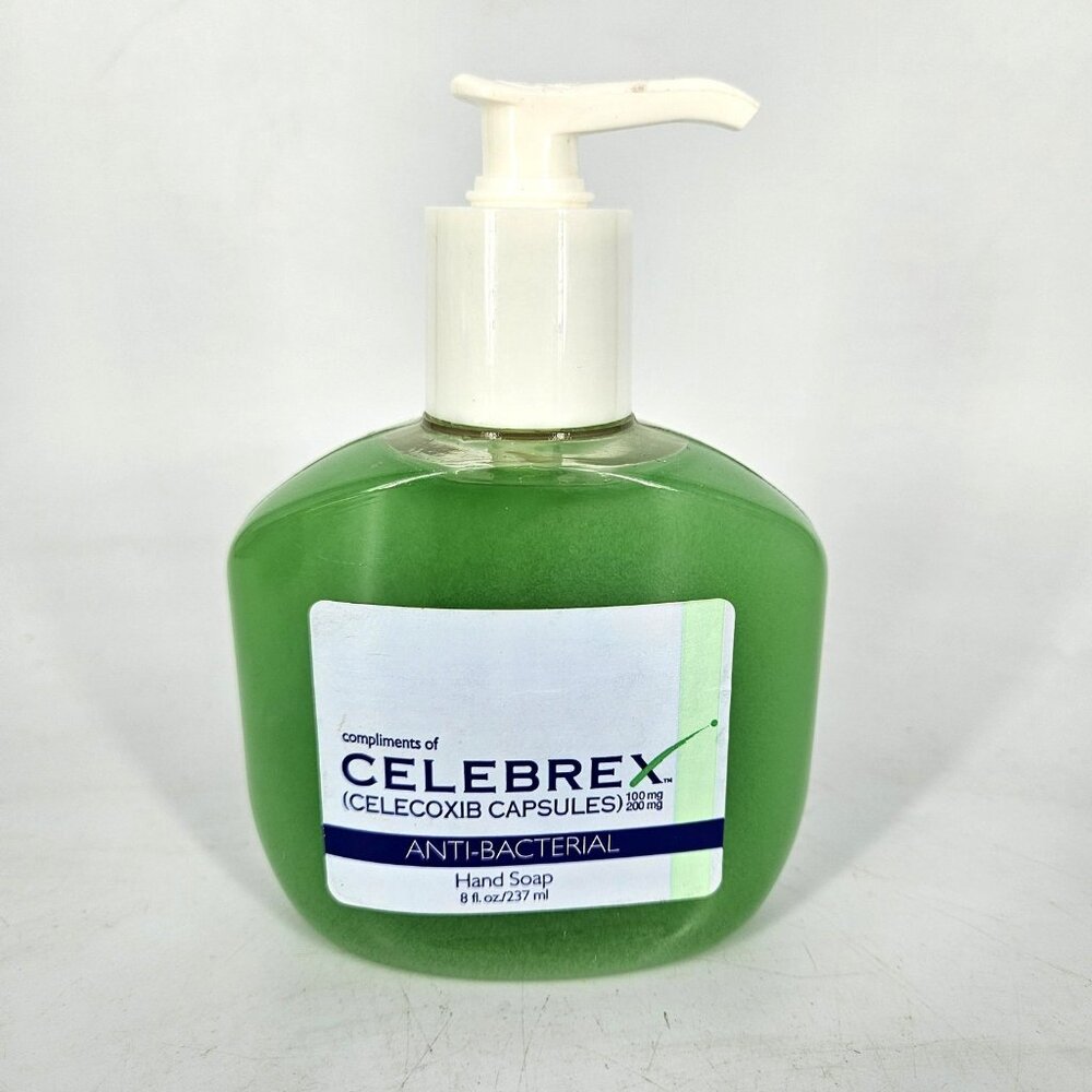 Celebrex Anti-Bacterial Hand Soap 8 fl oz Pump Bottle Pharma Promo Green